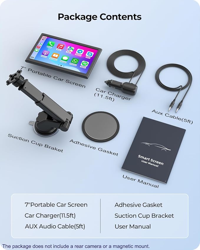 7" Wireless Portable 60FPS Car Play Screen - Image 9