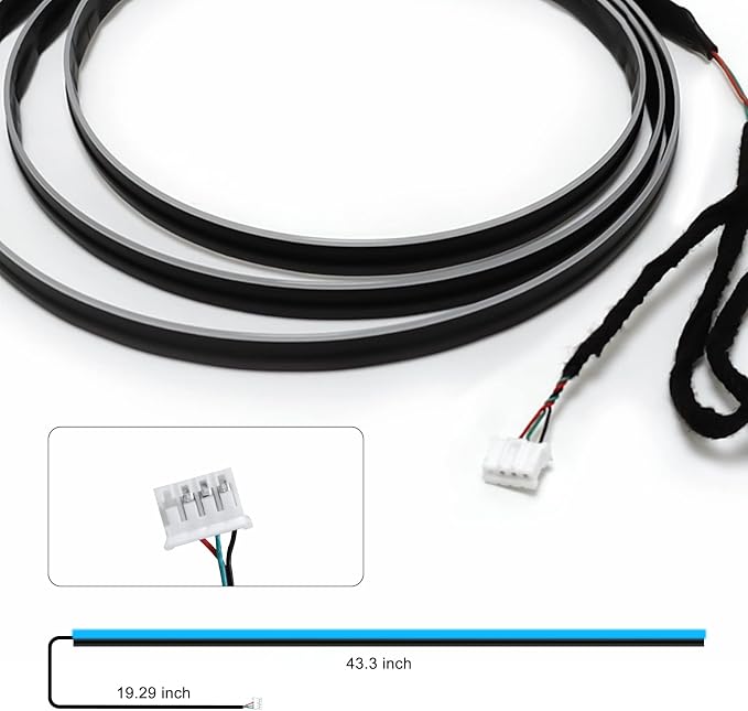 RGB Acrylic Interior Car LED Strip Light 43-inch, which fit - Image 2