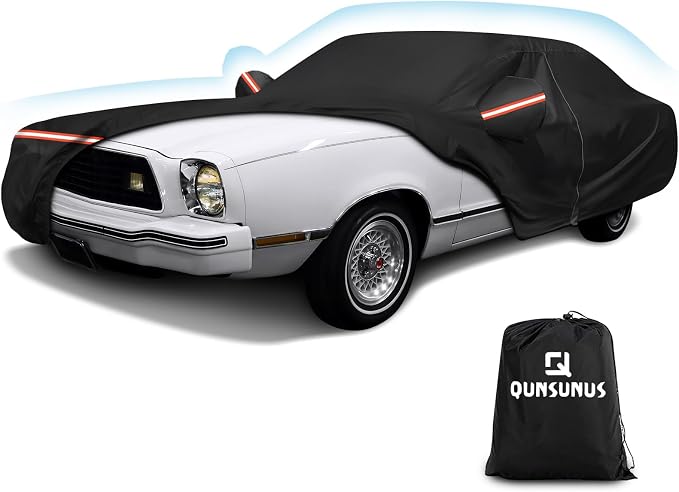 QUNSUNUS Waterproof Car Cover for Ford Mustang 1974-1978, Outdoor Car Covers by QQUNSUNUS