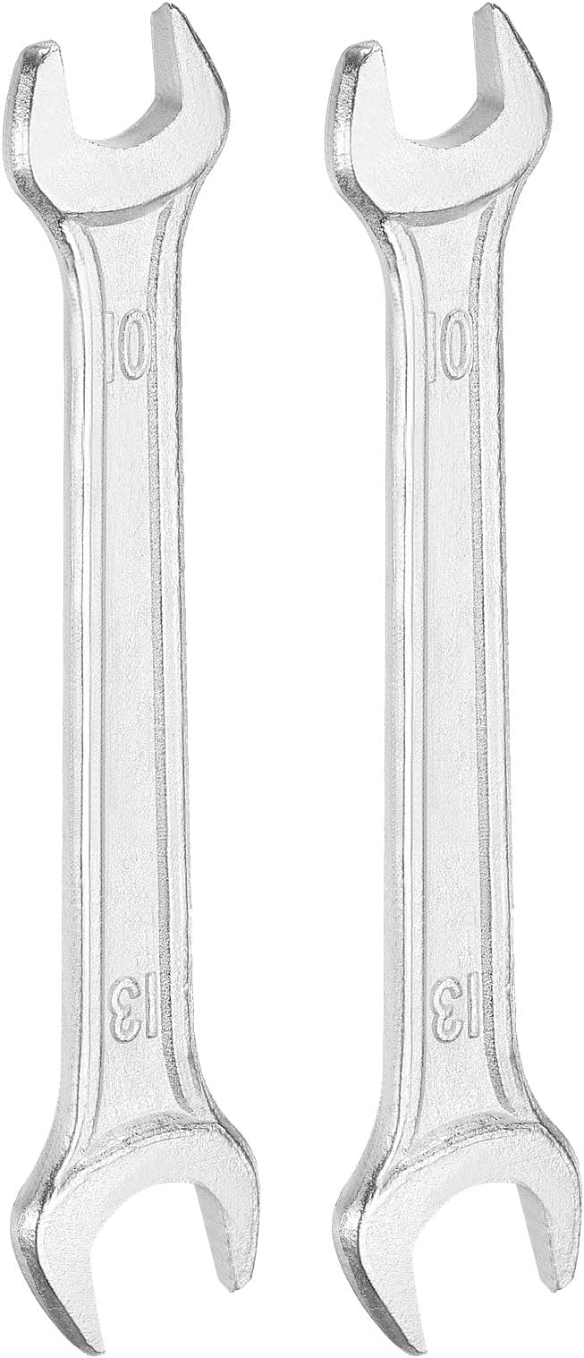 HARFINGTON 2pcs Double Open End Wrench 10mm x 13mm Metric 15 Degree Offset by HARFINGTON