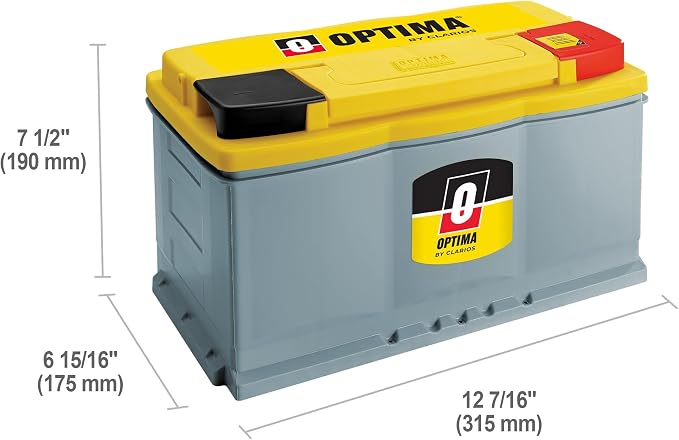 OPTIMA Batteries High Performance DH7 YellowTop Dual Purpose Sealed AGM Car - Image 2