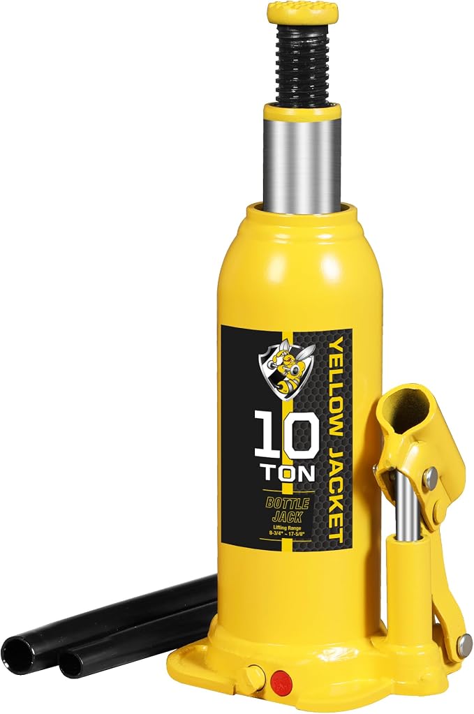 YELLOW JACKET 10 Ton Muti-Directional Welded Bottle Jack, Horizontal Bottle by YELLOWJACKET
