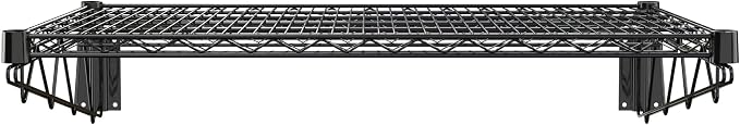 24" x 36" Black Epoxy Wire Wall Mount Shelf - Image 3