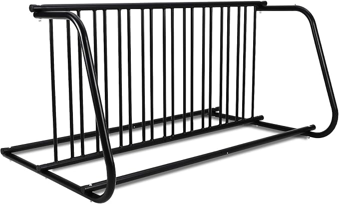 Outdoor Bike Storage, 10 Bike Rack Garage, 61 In Long All-Steel Mesh Bikes Rack by Unknown