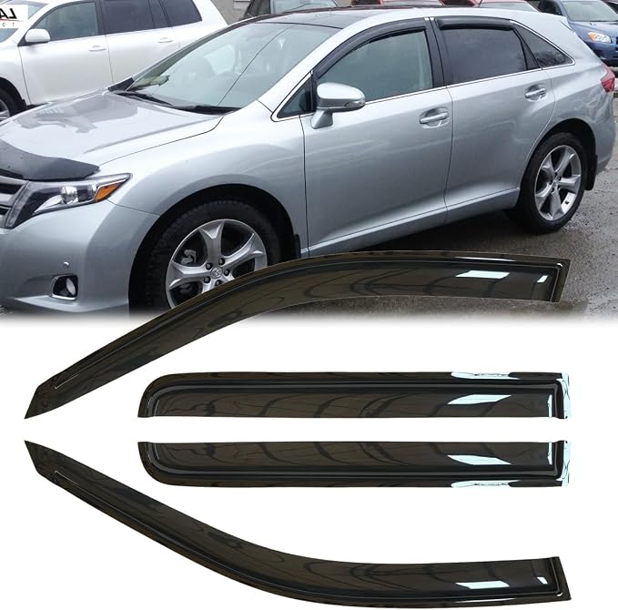 4pcs Original Outside Mount Style Window Rain Guards Shield Durable Side Wind - Image 2