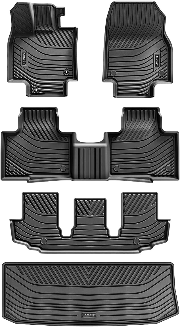 LASFIT Floor Mats&Trunk Mats for Toyota Highlander 8 Seats 2020-2025, All by LASFIT