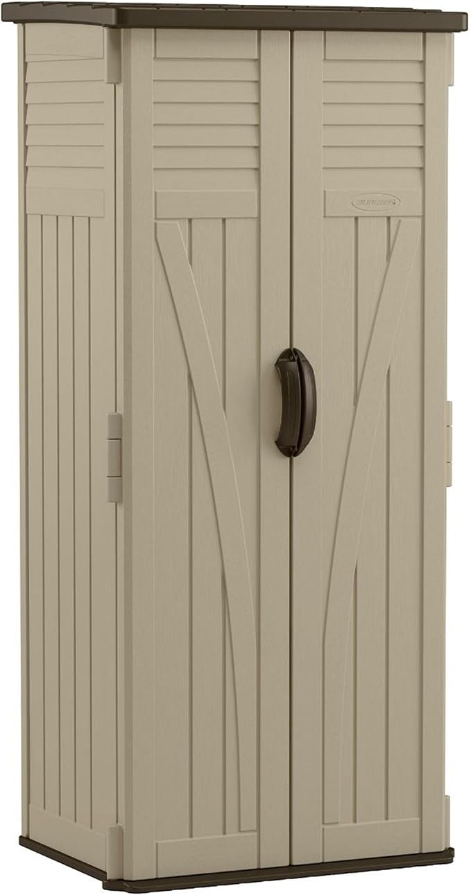 Suncast 22 Cubic Feet Capacity Tall Plastic Vertical Outdoor Shed by Suncast