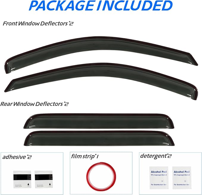 Rain Guard Fit for 2005-2010 Jeep Grand Cherokee, Outside Mount Side Window - Image 7