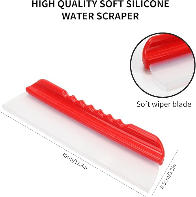2 Pack 12inch car Squeegee, Silicone Squeegee, car Window Squeegee, Flexible - Image 2