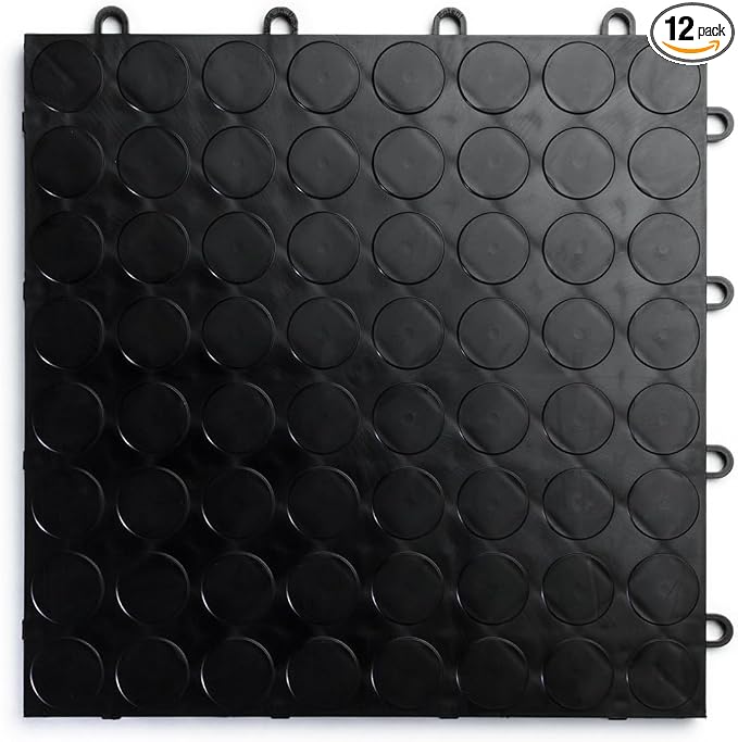 Big Floors RaceDeck CircleTrac, Interlocking Non-Slip Garage Flooring Tile by BigFloors