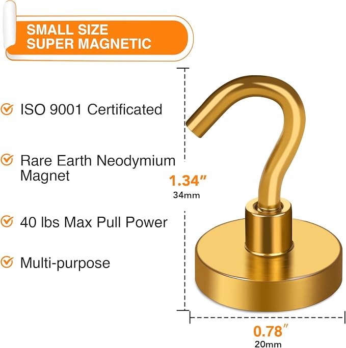 MIKEDE Magnetic Hooks Heavy Duty, 40 Lbs Magnet - Image 4