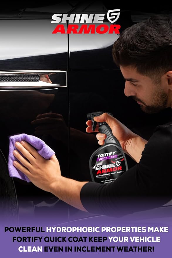 SHINE ARMOR Ceramic Coating Fortify Quick Coat Car Wax Polish Spray Waterless - Image 5