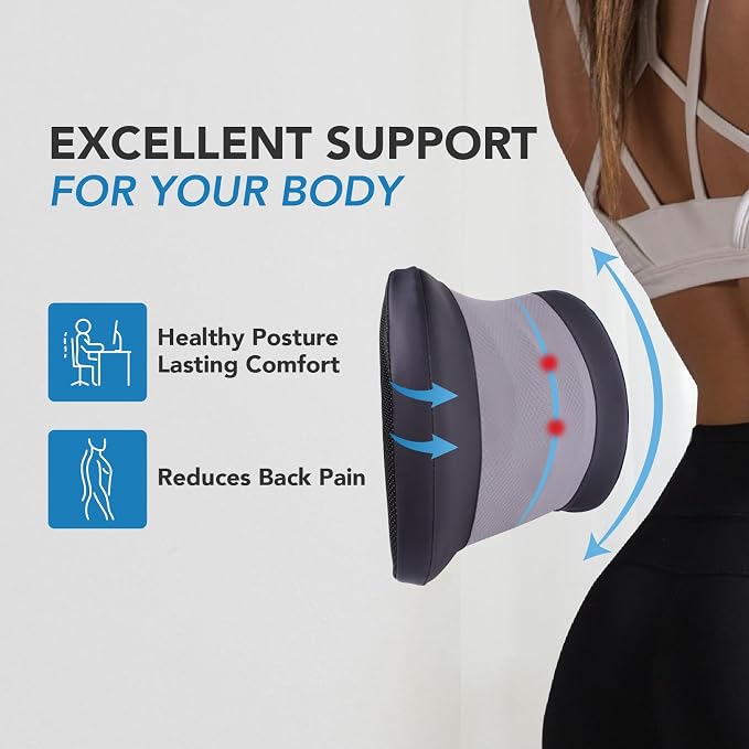 Lumbar Support Pillow for Car, Memory Foam Lumbar Pillow for Lower Back Pain - Image 5