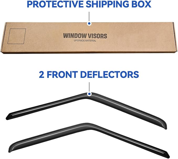 Window Visors Rain Guards for 1980-1996 Ford Bronco, Out-Channel Window Vent - Image 6