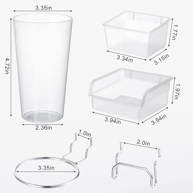 Yookeer 20 Pcs Pegboard Bins and Cups - Image 2