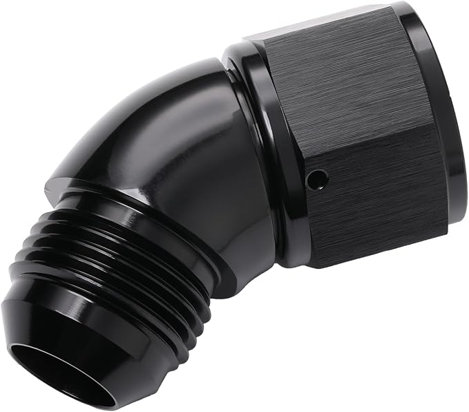 45 Degree 16AN Male to 16AN Female Swivel Full Flow Fitting Adapter Coupler - Image 3
