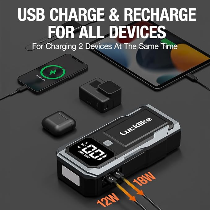 Lucklike Car Battery Jump Starter Portable, Jump Starter Battery Pack - Image 8