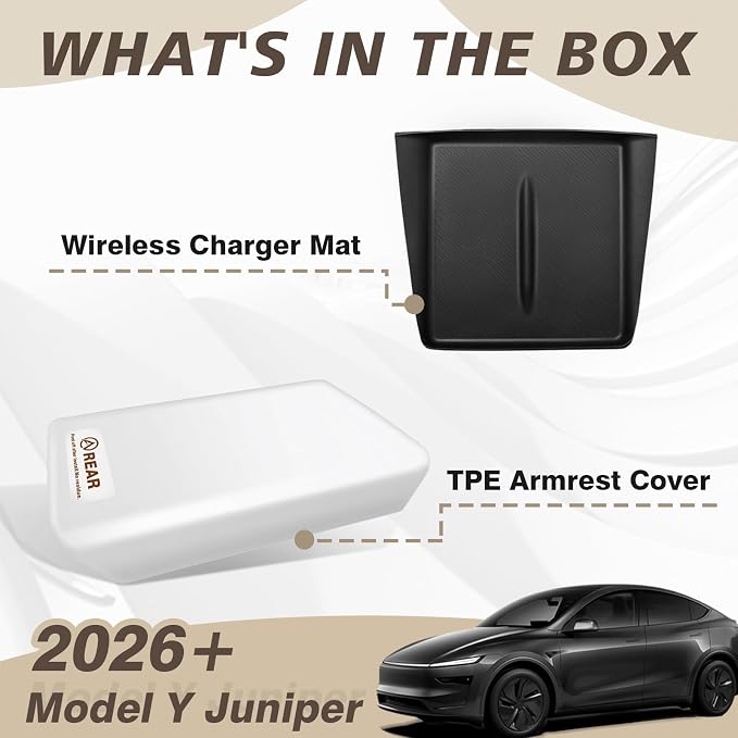 Muslogy Compatible with 2026+ Model Y Juniper Refresh Accessories Armrest Cover - Image 7