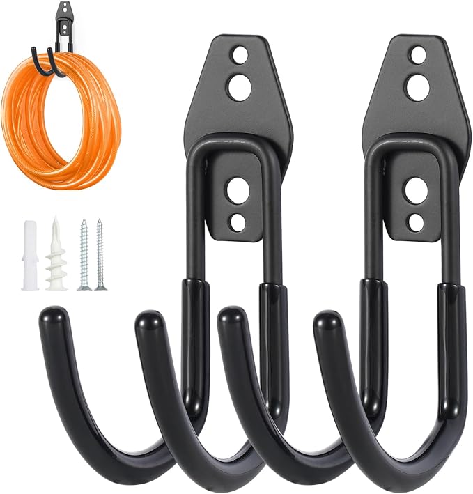 Hose Hanger Wall Mount 2 Pack, Heavy Duty Hose Holder by Unknown