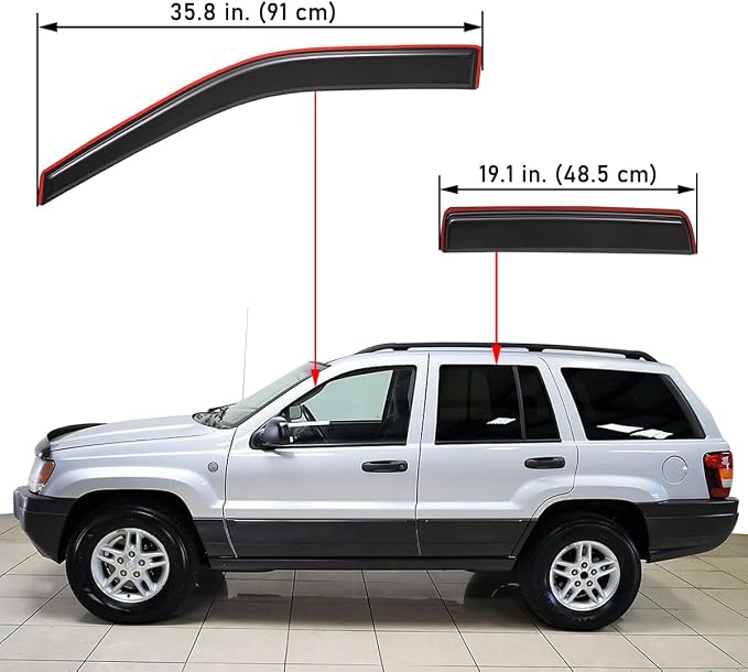 Lightronic Extra Durable Clip-on in-Channel Auto Vent Window Visor, Fits - Image 2