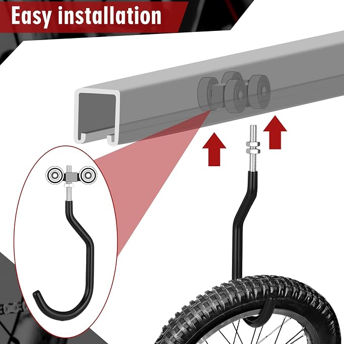Shimeyao 8 Pcs Machine Thread Bicycle Storage Hook - Image 3