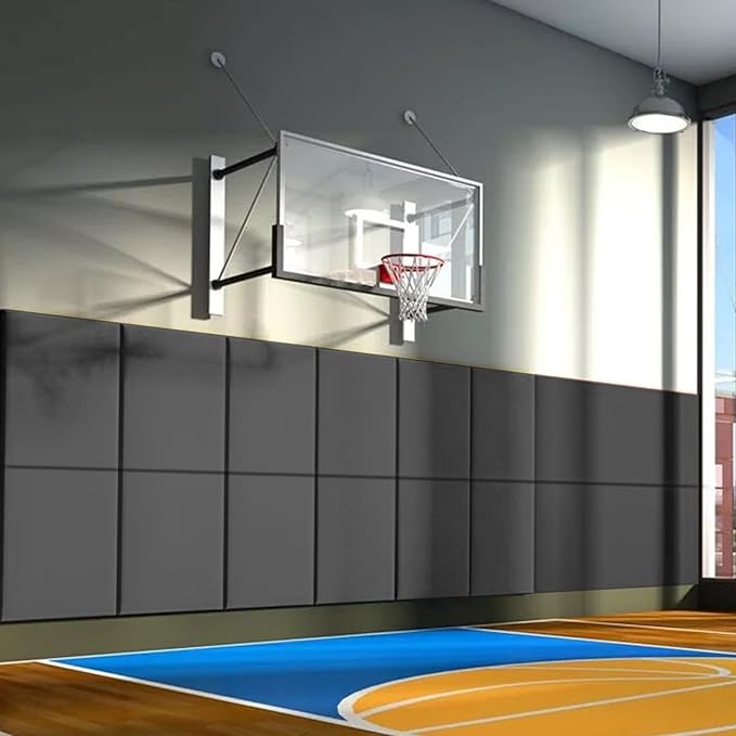 PROGOAL 60"/72" High Gym Wall Padding 2"/4" Thick Foam Basketball Court Wall by PROGOAL