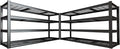 77" W Storage Shelves Heavy Duty Garage Shelving 4 Tier Metal Shelving Unit by PMKES