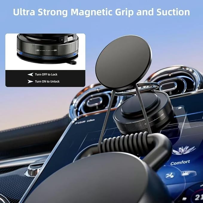 Super Strong Magnetic N52 car Phone Holder, 3-axis Folding, 360° Multi-Angle - Image 2