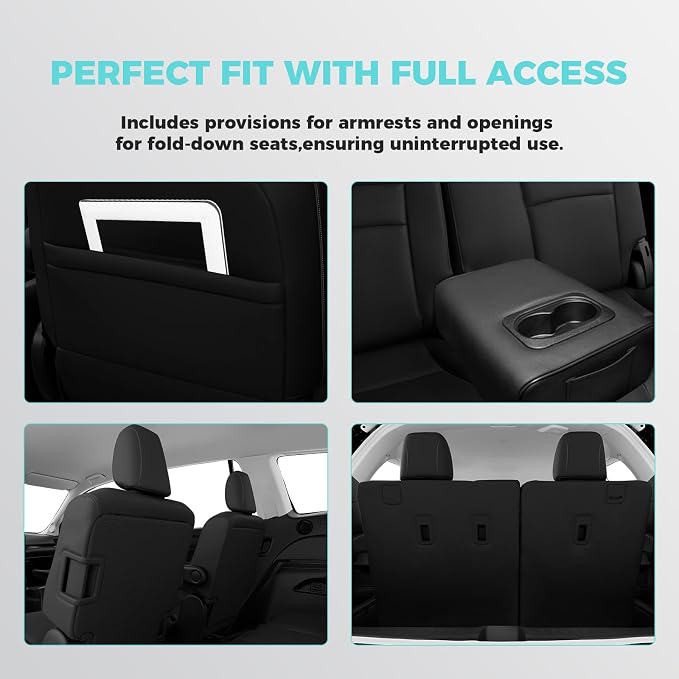 for Honda Pilot Seat Covers, Car Seat Protectors Full Set Custom Fit Pilot Elite - Image 6