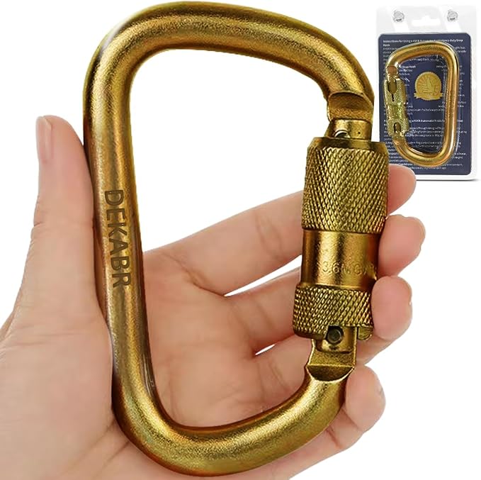 DEKABR Heavy Duty Alloy Steel Auto-Locking Climbing Carabiner by DEKABRBrandFlagship