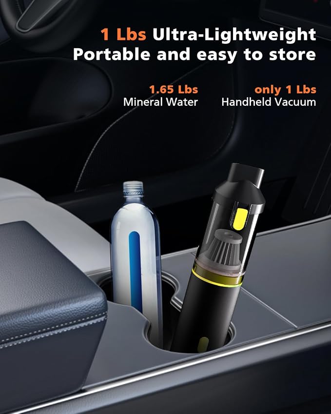 Car Vacuum Portable with 16000Pa Powerful Suction, Handheld Vacuum Cordless - Image 5