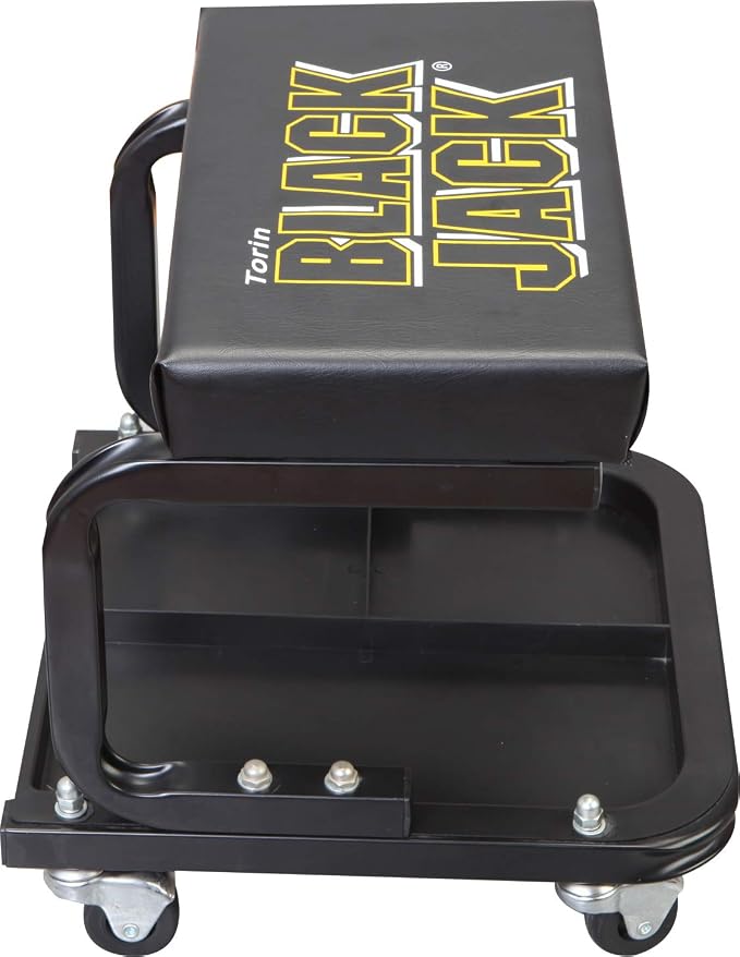 Torin TR6100W BlackJack Rolling Creeper Garage/Shop Seat: Padded Mechanic Stool - Image 6
