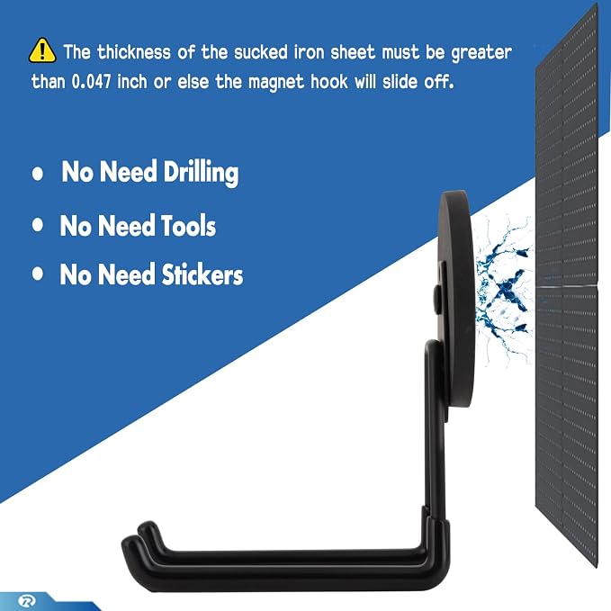2 Pcs Magnetic Hook Heavy Duty, Strong Magnet Hooks - Image 4
