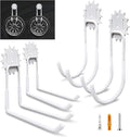 Garage Hooks White 4 Pack, 68-110LB Heavy Duty Steel Storage Utility Hooks by Vehookin