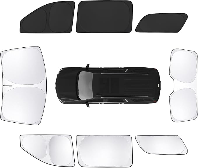 8pcs Car Window Shades for GMC Yukon XL&Chevy Suburban 2021-2026 Accessories by Unknown