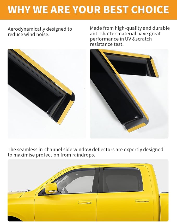 in-Channel Window Rain Guards Fit - Image 5