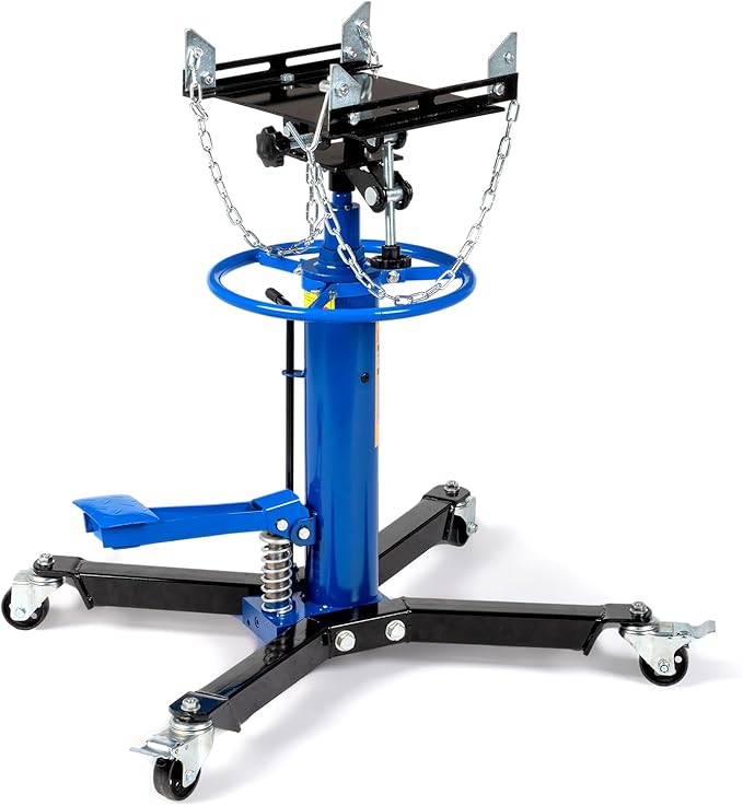 TUFFIOM Transmission Jack, 1100 lbs 1/2Ton Hydraulic 2-Stage High Lift Vertical by TUFFIOM