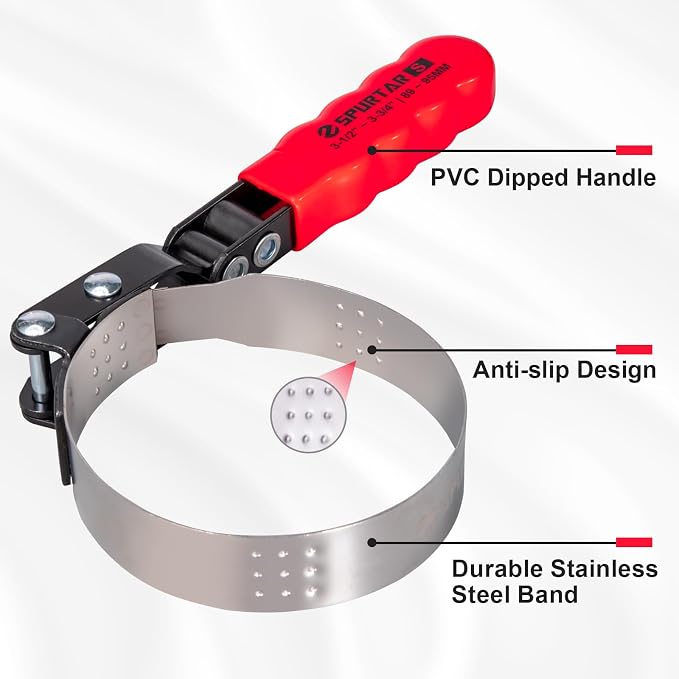 Spurtar Swivel Oil Filter Wrench Set of 5 Adjustable Wrench 2-3/4" to 5-1/4" - Image 6