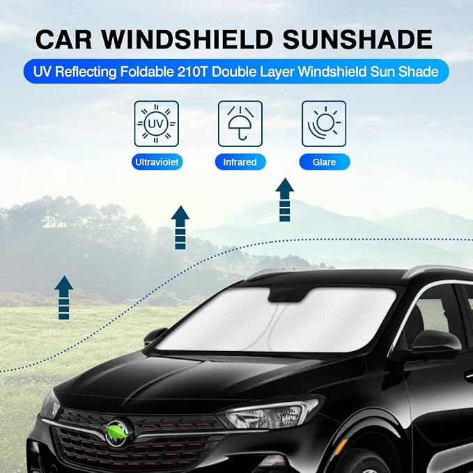 KUST Windshield Sun Shade for Buick Encore GX Accessories 2020-2025 2026 - Image 2