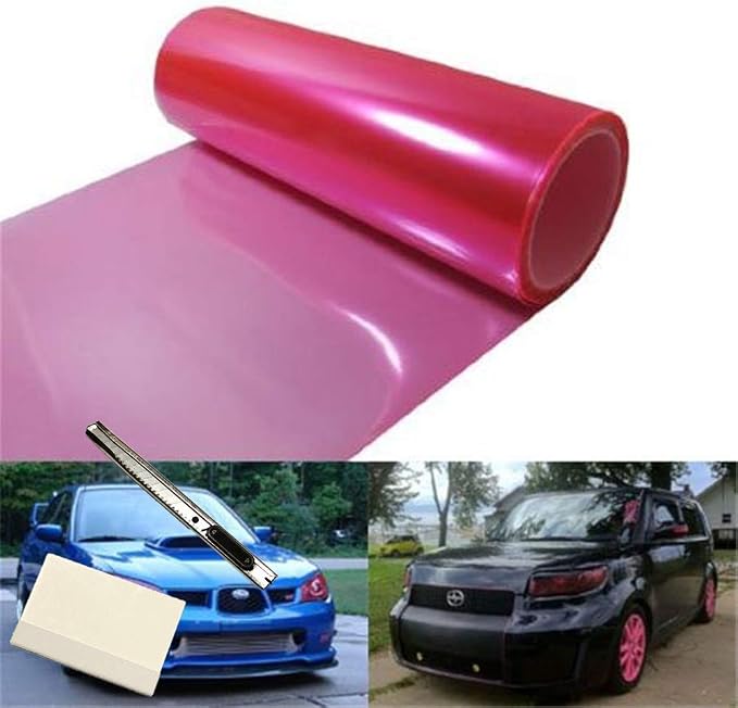 12 by 48 Inches Self Adhesive Headlight, Tail Lights, Fog Lights Tint Vinyl Film by F+%26+B+LED+LIGHTS