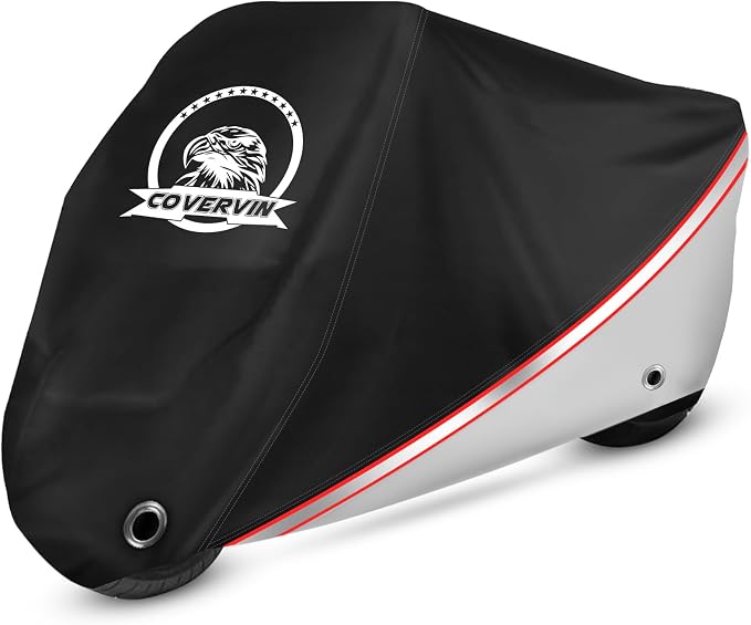COVERVIN Motorcycle Cover, All Weather Outdoor Waterproof Night Protection by COVERVIN
