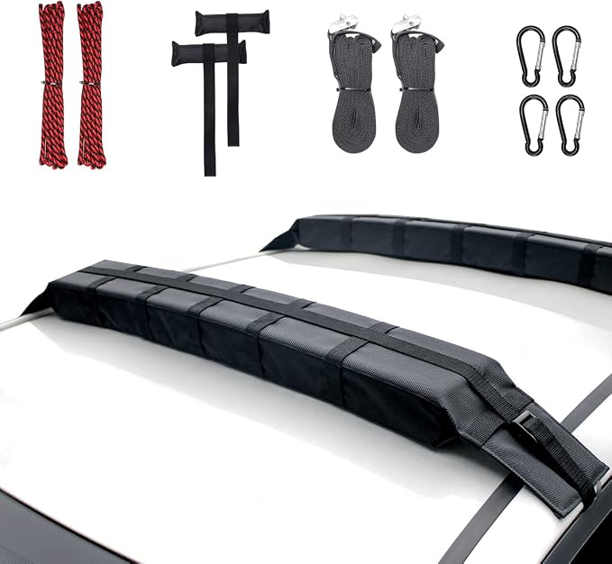 Kayak Roof Rack Pads Deluxe Upgrade Universal Car Soft Roof Rack by AQUARM