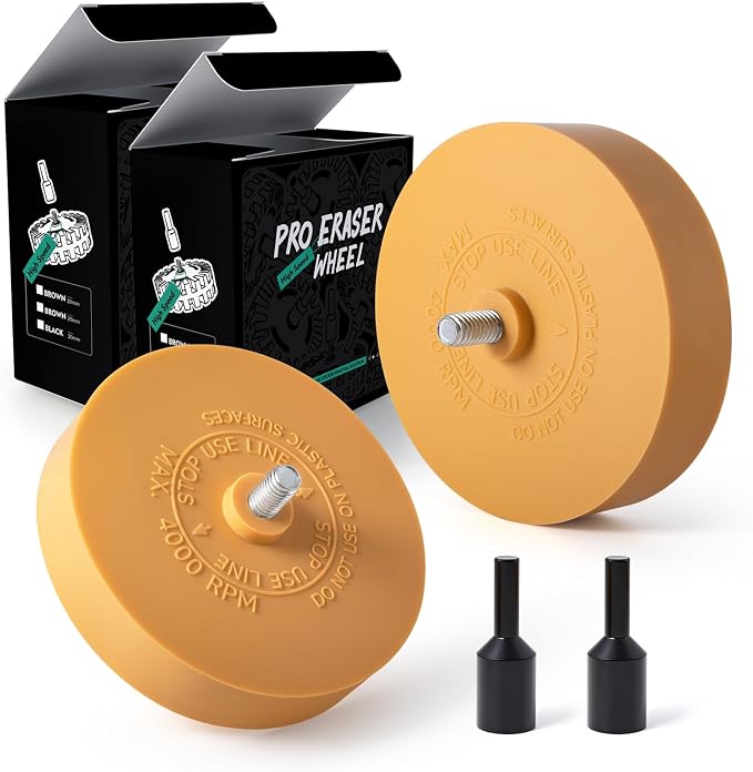FOSHIO 2 Pack Decal Remover Eraser Wheel by FOSHIO