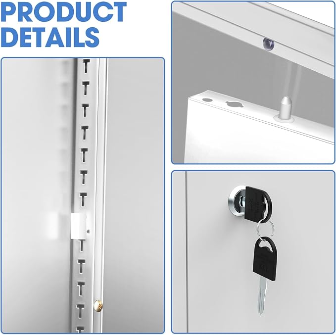 DNA MOTORING 36'' Metal Storage Cabinet, Locking Tool Cabinet - Image 7