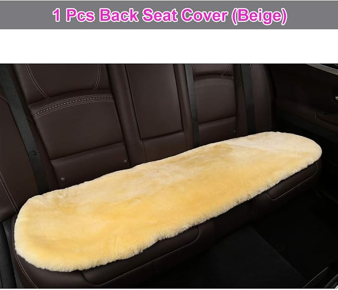 Fluffy Genuine Australia Sheepskin Car Seat Cover - Image 2