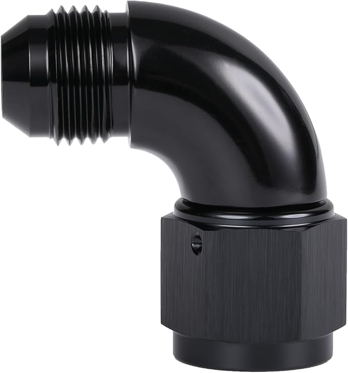 90 Degree 10AN Male to 10AN Female Swivel Full Flow Fitting Adapter Coupler by Podavelle
