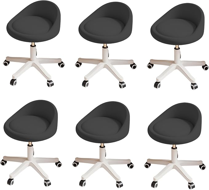 Rolling Stool Set of 6 Rolling Hydraulic Salon Stool by Walktory