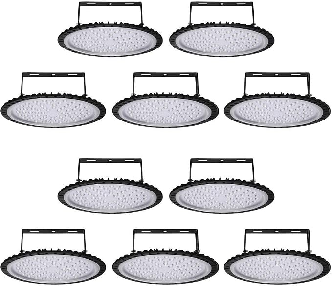 Viugreum 10 Pack 300W UFO LED High Bay Light, 30000LM 6500K Daylight White by Viugreum