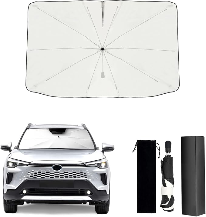 Umbrella Sunshade for Corolla Cross 2025 Accessories, Foldable Windshield Cover by Raspillere