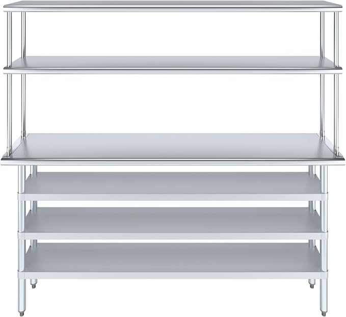 Amgood 14" x 72" Stainless Steel Work Table - Image 2
